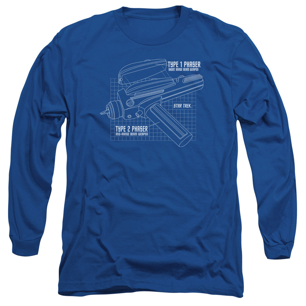 STAR TREK/PHASER PLANS -  L/S ADULT 18/1  - ROYAL BLUE