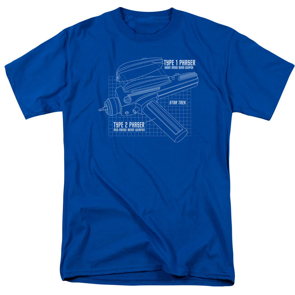 STAR TREK/PHASER PLANS - S/S ADULT 18/1  -  ROYAL BLUE
