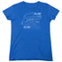 STAR TREK/PHASER PLANS - S/S WOMENS TEE - ROYAL BLUE