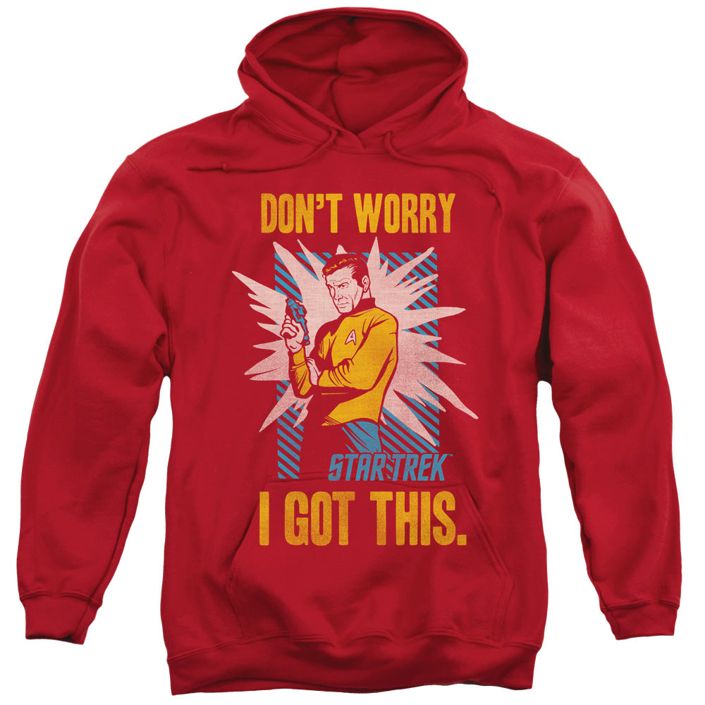 STAR TREK/GOT THIS - ADULT PULLOVER HOODIE - RED