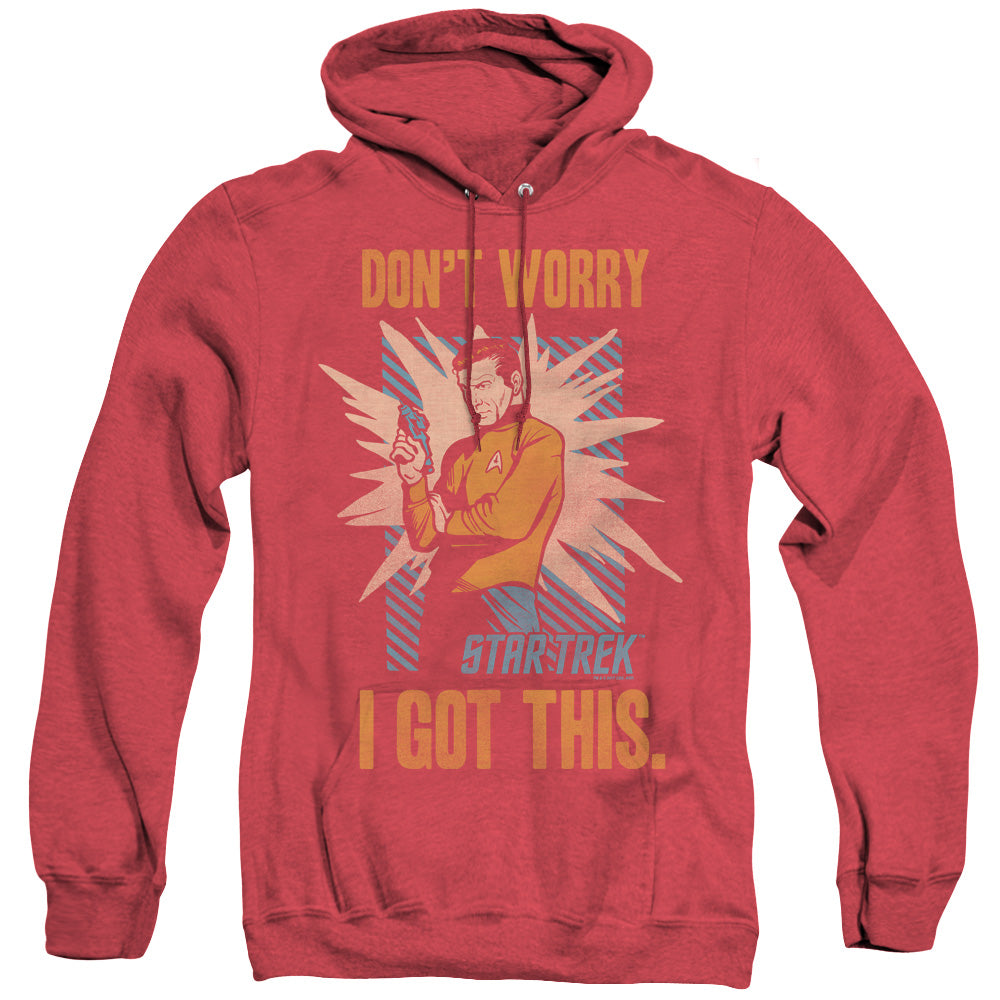 STAR TREK/GOT THIS - ADULT HEATHER HOODIE - RED