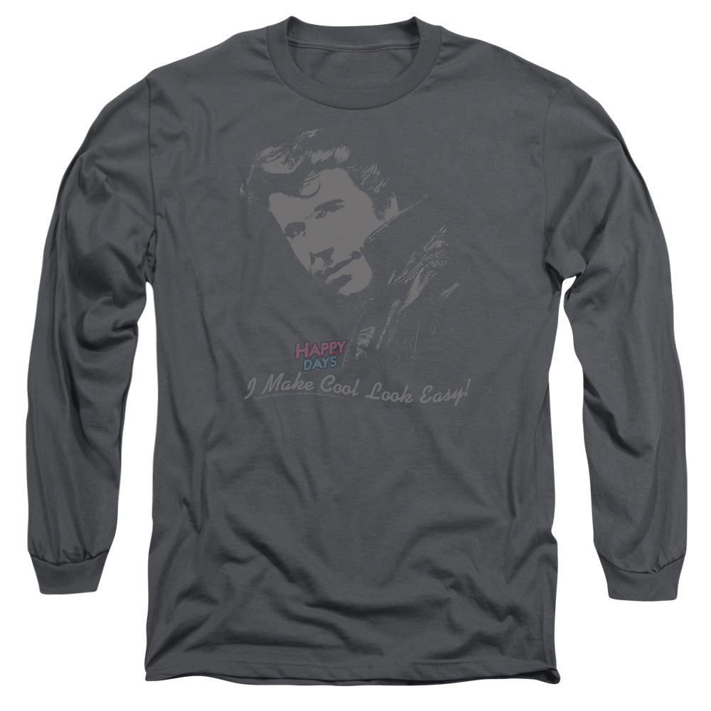 HAPPY DAYS/COOL FONZ - L/S ADULT 18/1 - CHARCOAL