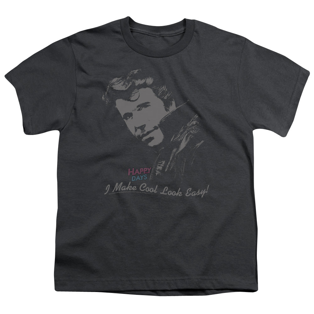 HAPPY DAYS/COOL FONZ - S/S YOUTH 18/1 - CHARCOAL