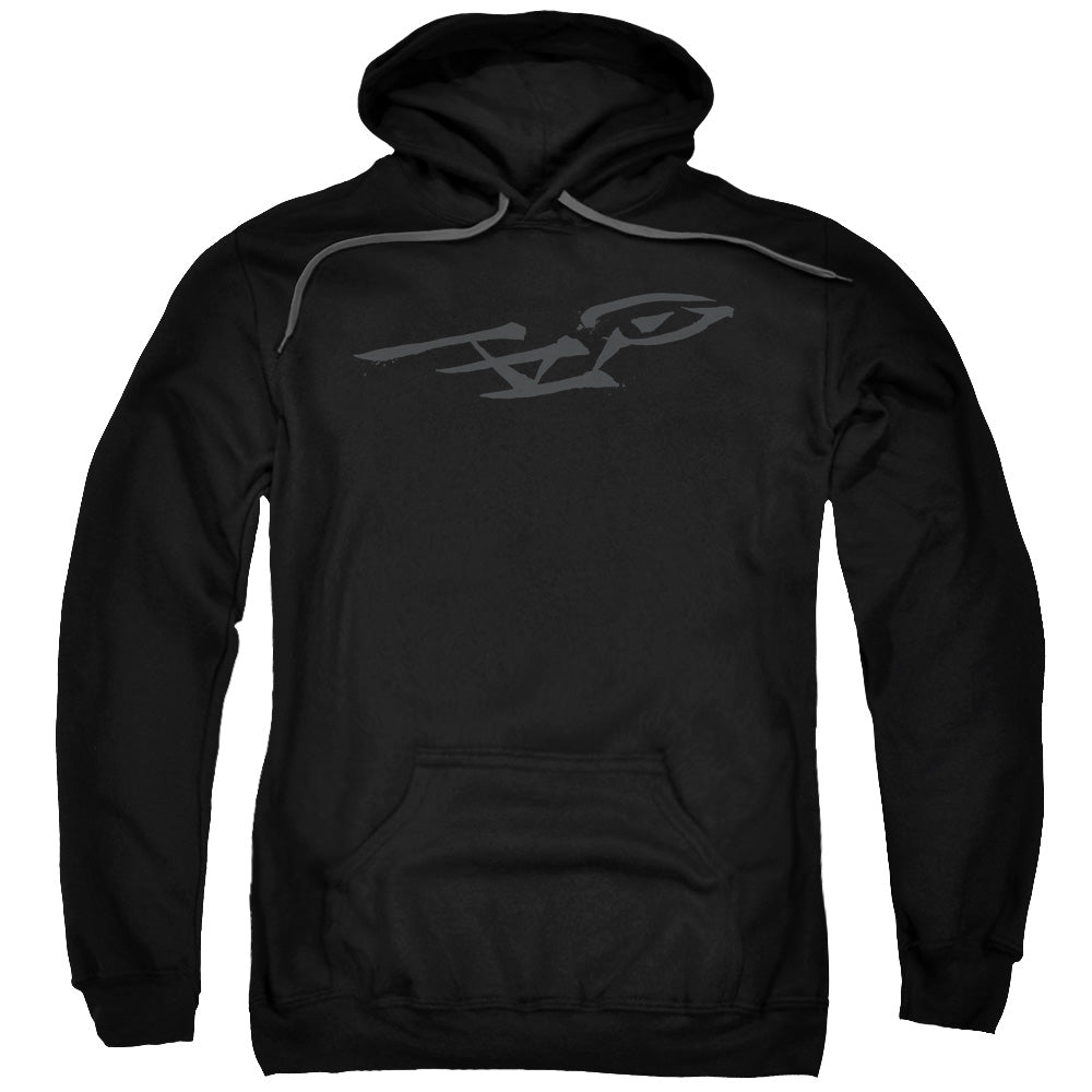 STAR TREK/BUSHWORK ENTERPRISE - ADULT PULLOVER HOODIE - BLACK