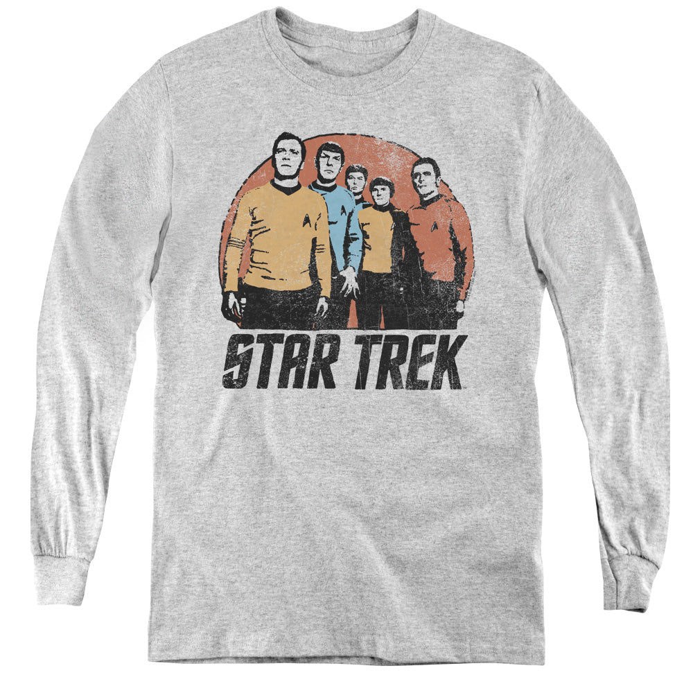 STAR TREK/LANDING PARTY - YOUTH LONG SLEEVE TEE - ATHLETIC HEATHER