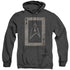 STAR TREK/TOS ACE - ADULT HEATHER HOODIE - BLACK