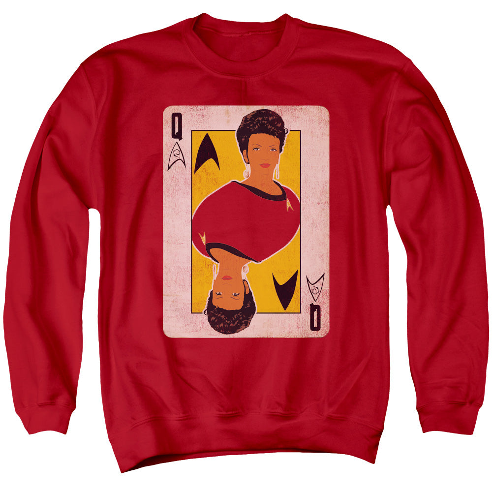 STAR TREK/TOS QUEEN - ADULT CREWNECK SWEATSHIRT - RED