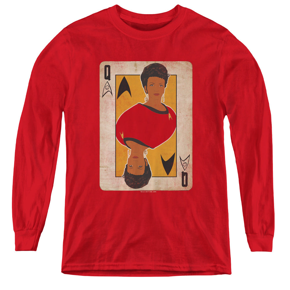 STAR TREK/TOS QUEEN - YOUTH LONG SLEEVE TEE - RED