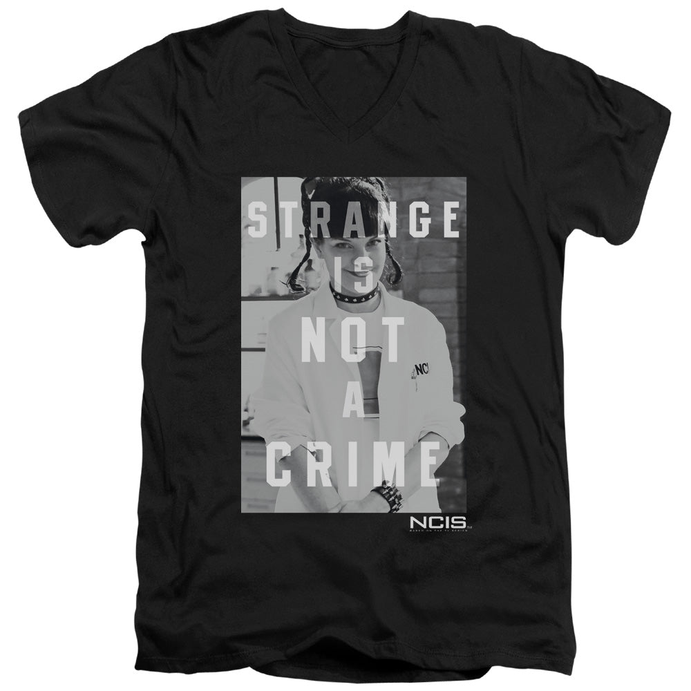 NCIS/STRANGE - S/S ADULT V-NECK 30/1 - BLACK