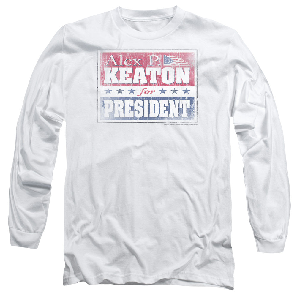 FAMILY TIES/ALEX FOR PRESIDENT - L/S ADULT 18/1 - WHITE