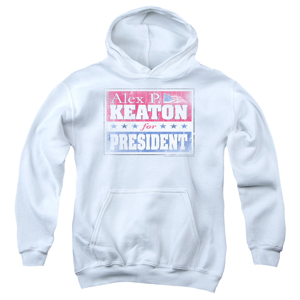 FAMILY TIES/ALEX FOR PRESIDENT - YOUTH PULLOVER HOODIE - WHITE