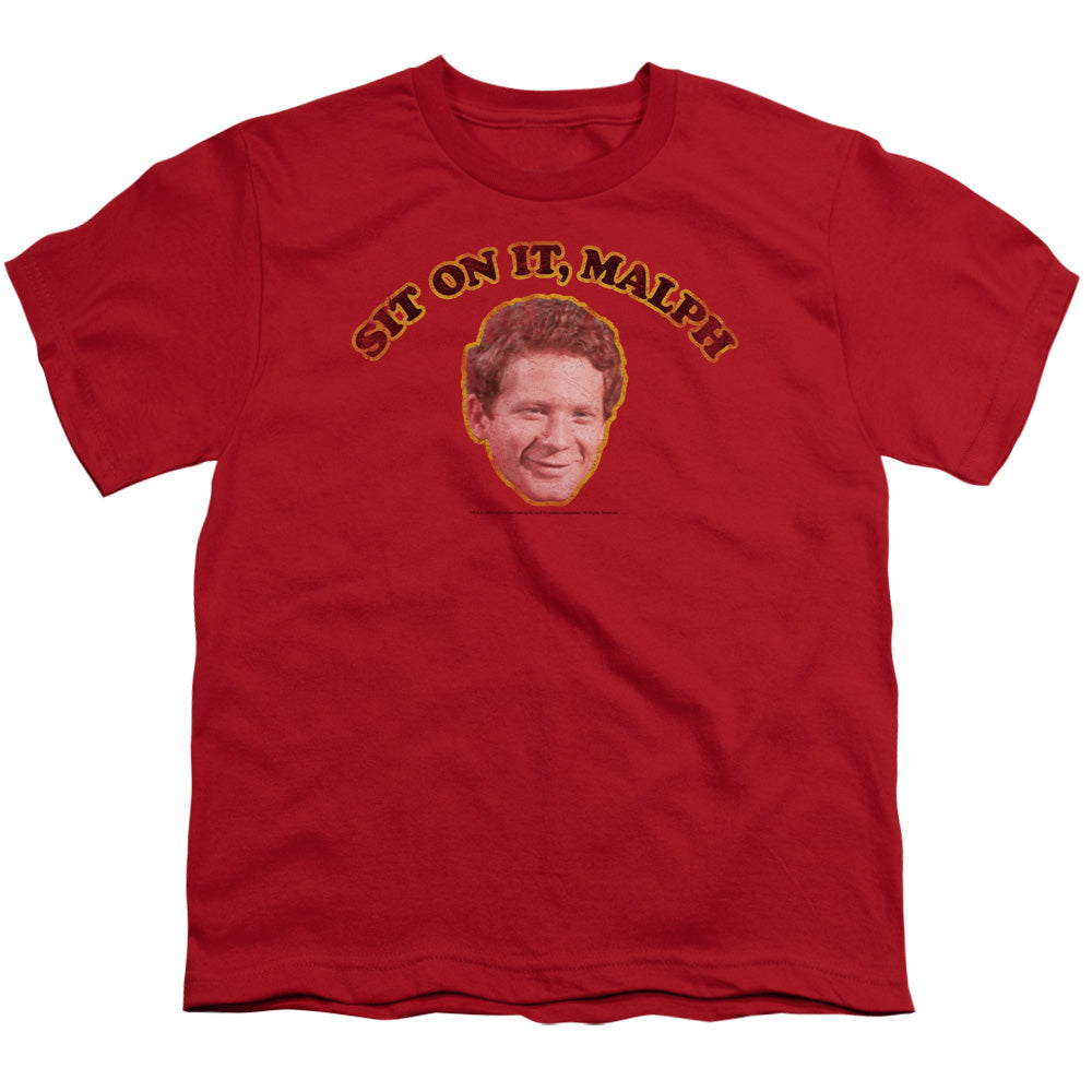 HAPPY DAYS/SIT ON IT MALPH - S/S YOUTH 18/1 - RED