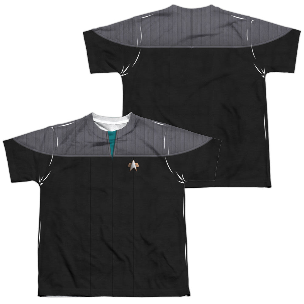 STAR TREK/TNG MOVIE SCIENCE UNIFORM (FRONT/BACK PRINT) - S/S YOUTH POLY CREW - MULTI