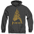 STAR TREK/DELTA CREW - ADULT HEATHER HOODIE - BLACK