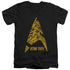STAR TREK/DELTA CREW - S/S ADULT V-NECK 30/1 - BLACK
