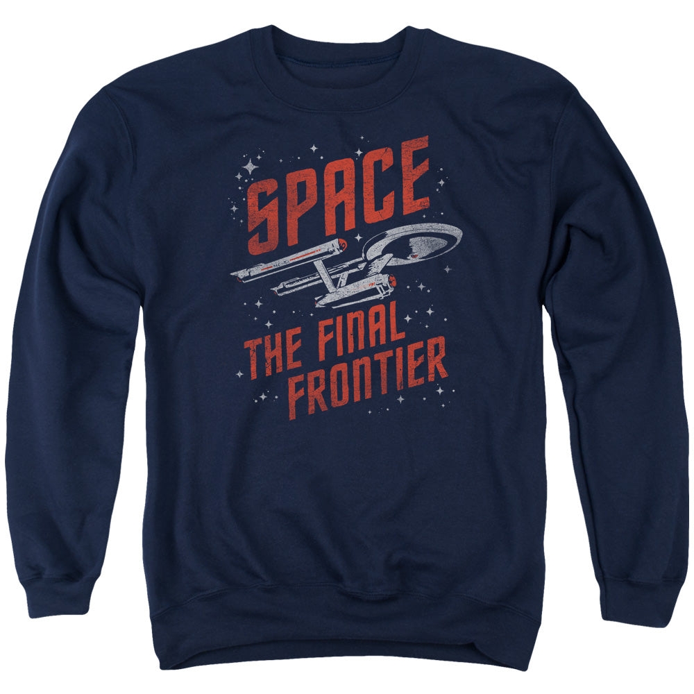 STAR TREK/SPACE TRAVEL - ADULT CREWNECK SWEATSHIRT - NAVY