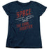 STAR TREK/SPACE TRAVEL - S/S WOMENS TEE - NAVY