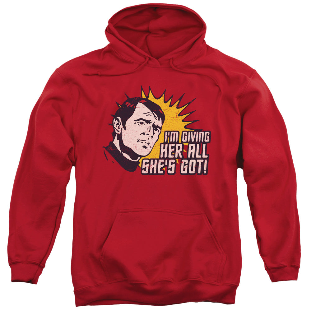 STAR TREK/EVERYTHING - ADULT PULLOVER HOODIE - RED