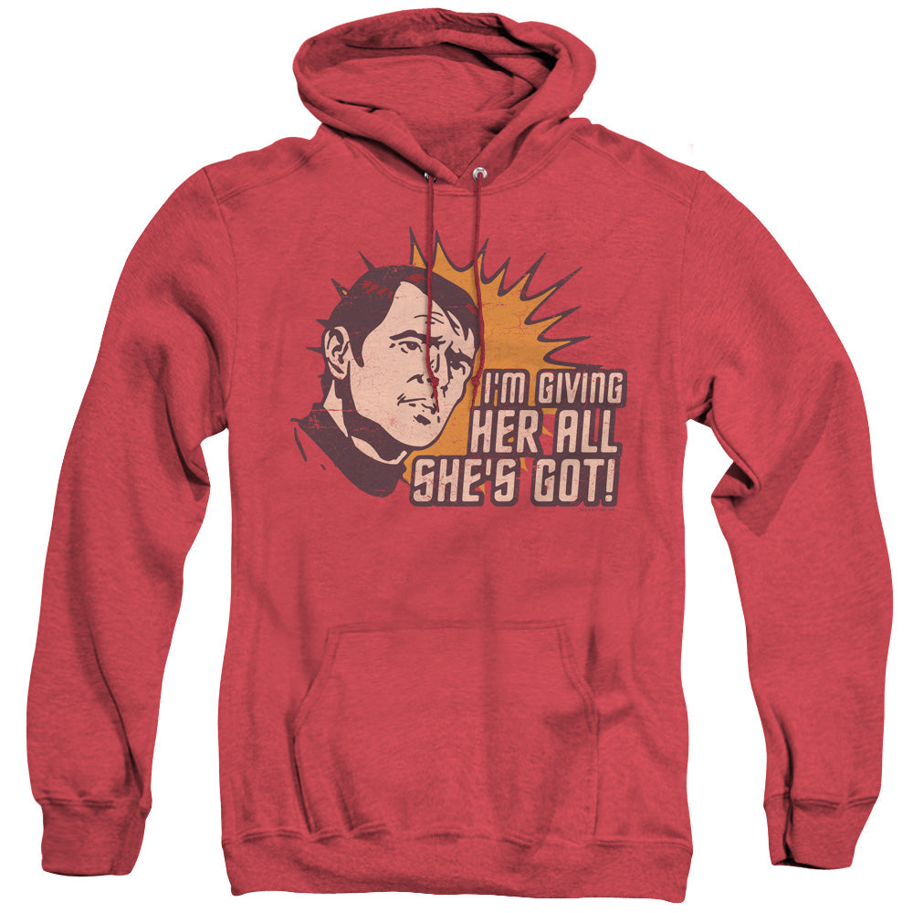 STAR TREK/EVERYTHING - ADULT HEATHER HOODIE - RED