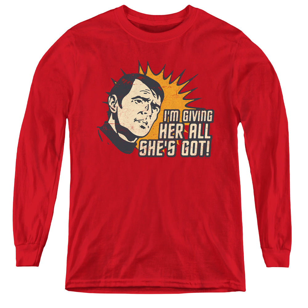 STAR TREK/EVERYTHING - YOUTH LONG SLEEVE TEE - RED