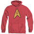 STAR TREK/8 BIT ENGINEERING - ADULT HEATHER HOODIE - RED