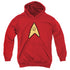 STAR TREK/8 BIT ENGINEERING - YOUTH PULLOVER HOODIE - RED