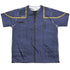 STAR TREK/ENTERPRISE COMMAND UNIFORM (FRONT/BACK PRINT) - S/S YOUTH POLY CREW - MULTI