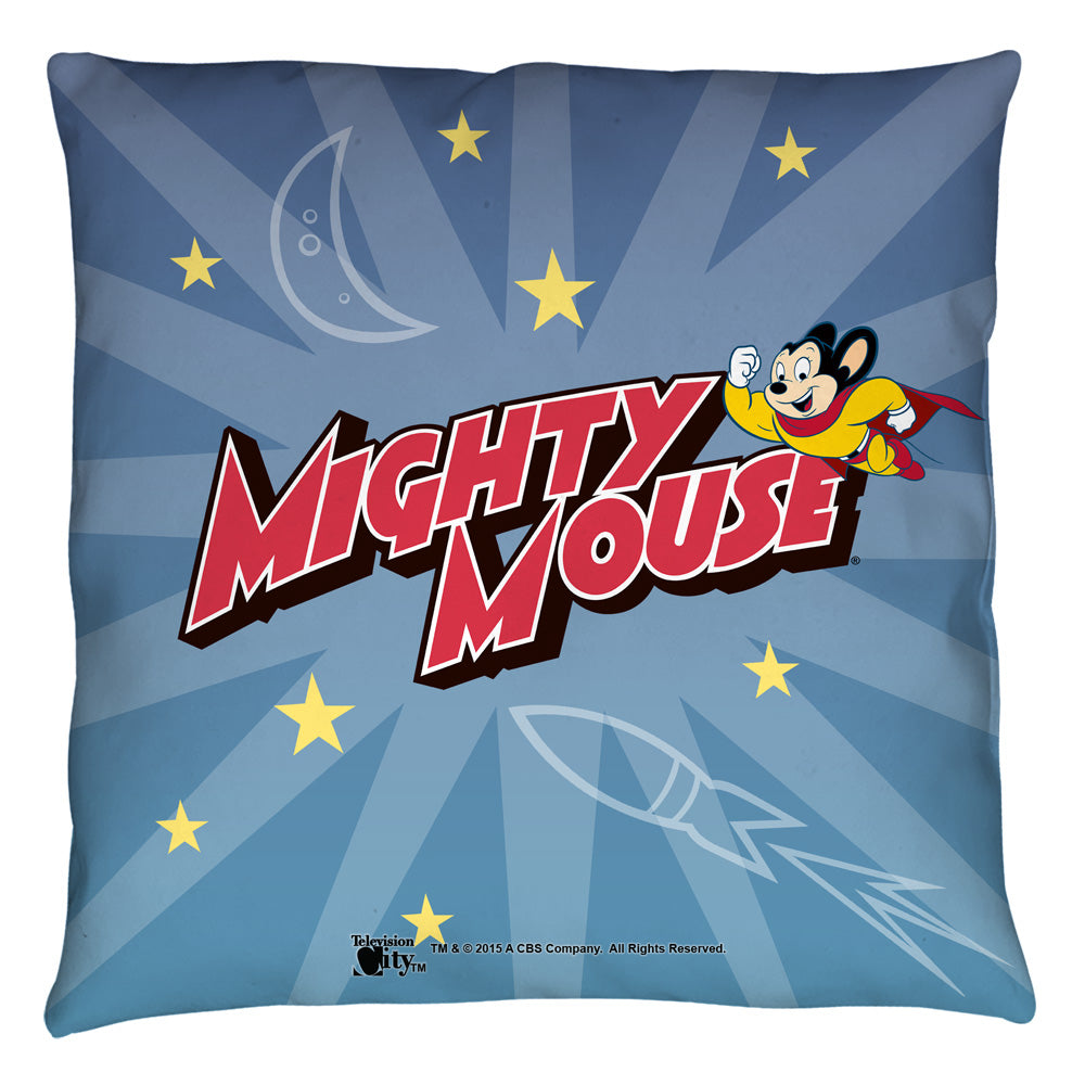 MIGHTY MOUSE/SPACE HERO - THROW PILLOW