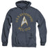 STAR TREK/COLLEGIATE - ADULT HEATHER HOODIE - NAVY