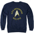 STAR TREK/COLLEGIATE - ADULT CREWNECK SWEATSHIRT - NAVY