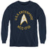 STAR TREK/COLLEGIATE - YOUTH LONG SLEEVE TEE - NAVY