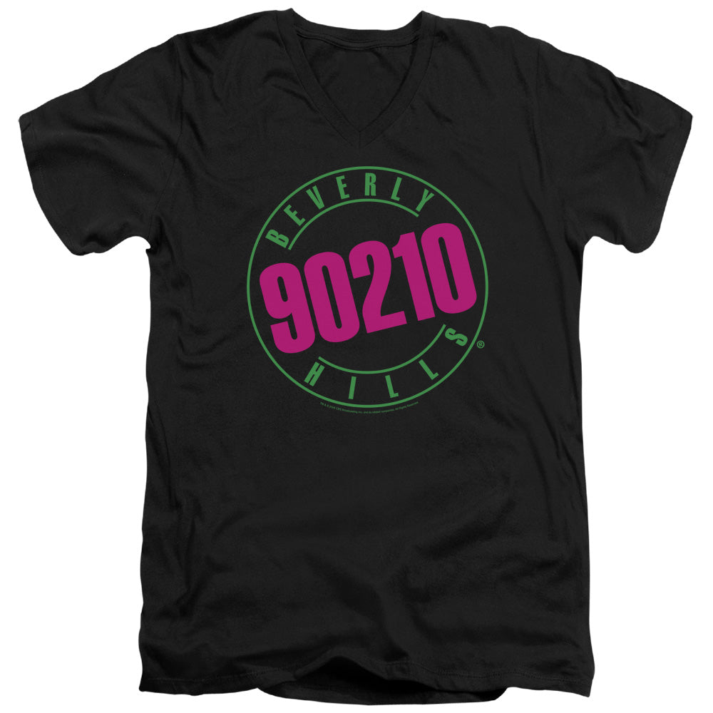 90210/NEON - S/S ADULT V-NECK 30/1 - BLACK