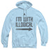 STAR TREK/WITH ILLOGICAL - ADULT PULLOVER HOODIE - LIGHT BLUE