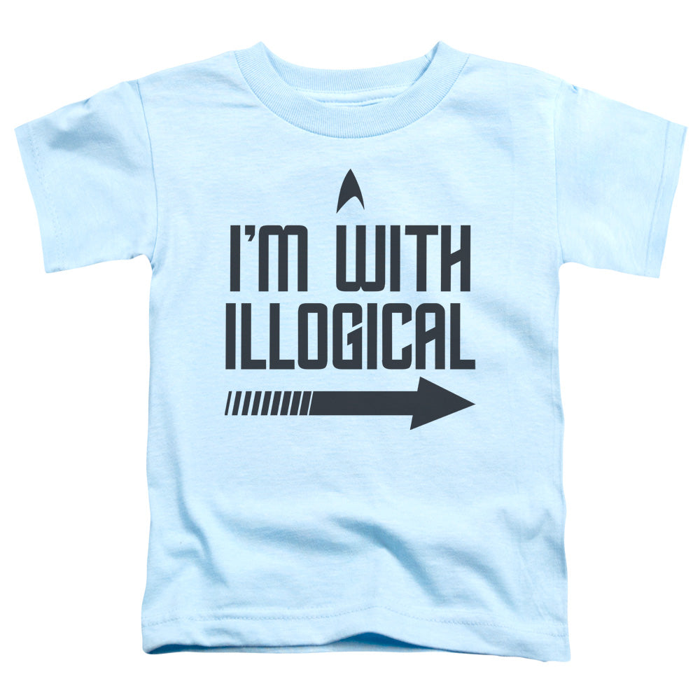 STAR TREK/WITH ILLOGICAL - S/S TODDLER TEE - LIGHT BLUE
