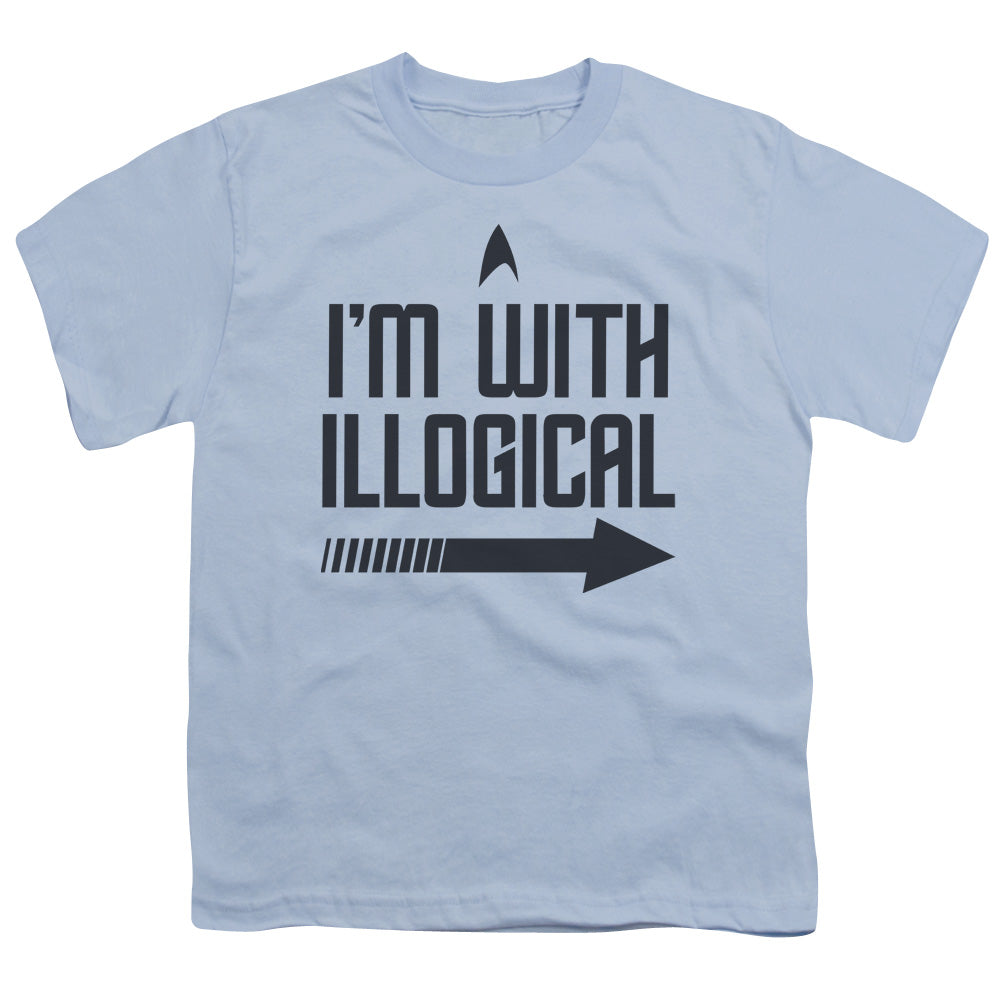 STAR TREK/WITH ILLOGICAL - S/S YOUTH 18/1 - LIGHT BLUE