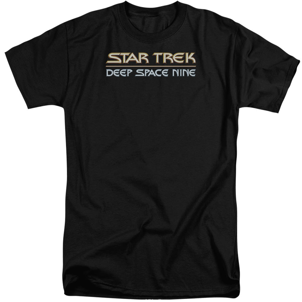 STAR TREK/DEEP SPACE NINE LOGO - S/S ADULT TALL 18/1 - BLACK