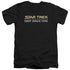 STAR TREK/DEEP SPACE NINE LOGO - S/S ADULT V-NECK 30/1 - BLACK