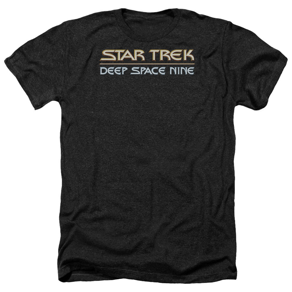 STAR TREK/DEEP SPACE NINE LOGO - ADULT HEATHER - BLACK