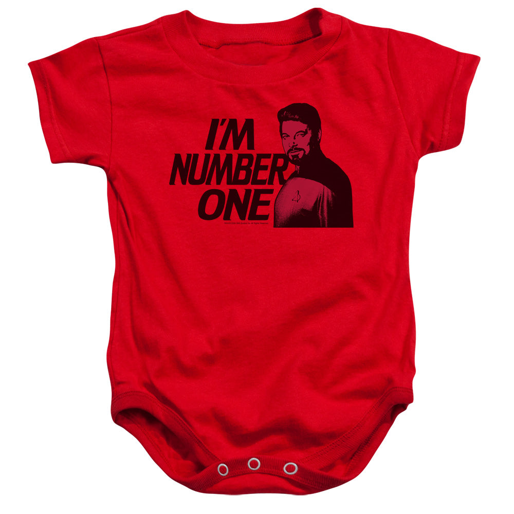 STAR TREK/IM NUMBER ONE - INFANT SNAPSUIT - RED