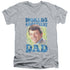 BRADY BUNCH/WORLDS GROOVIEST - S/S ADULT V-NECK 30/1 - ATHLETIC HEATHER