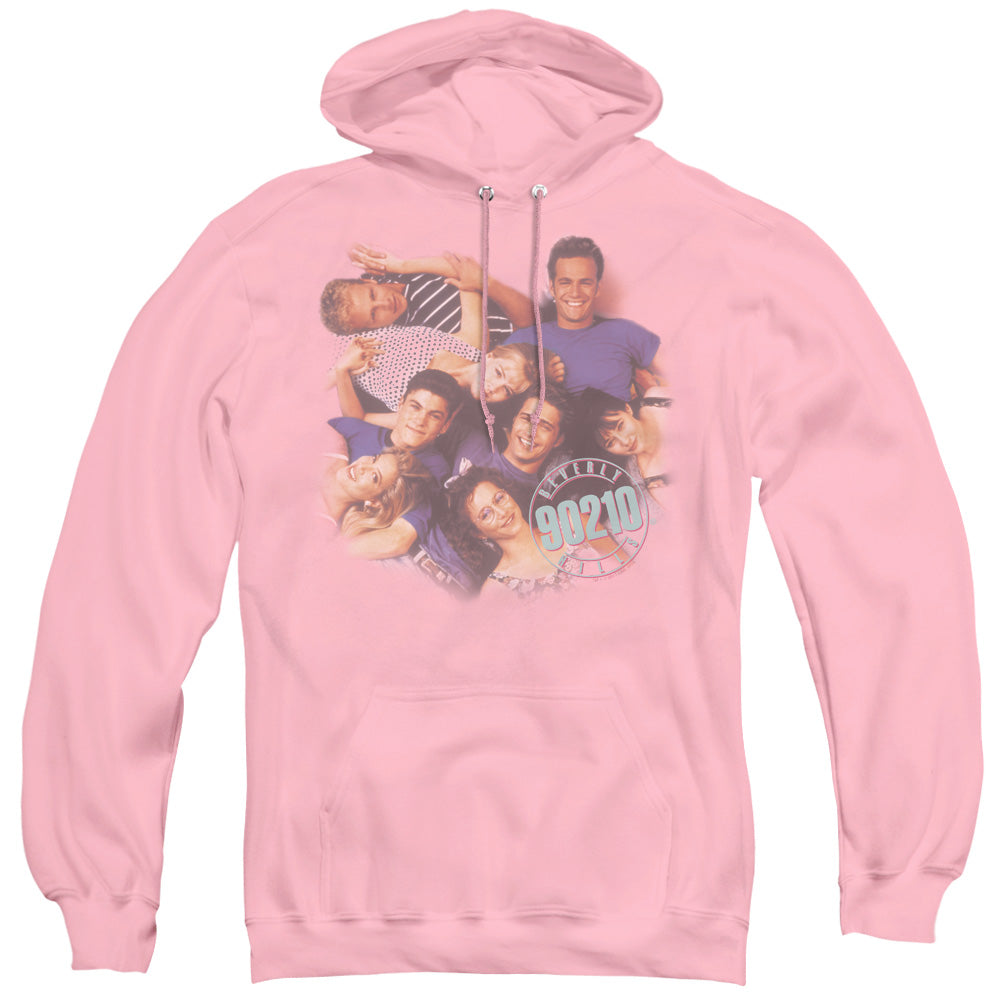 90210/GANG IN LOGO - ADULT PULLOVER HOODIE - PINK