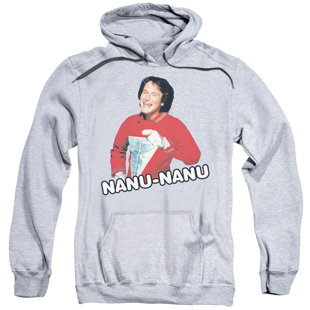 MORK & MINDY/CATCHPHRASE - ADULT PULLOVER HOODIE - ATHLETIC HEATHER