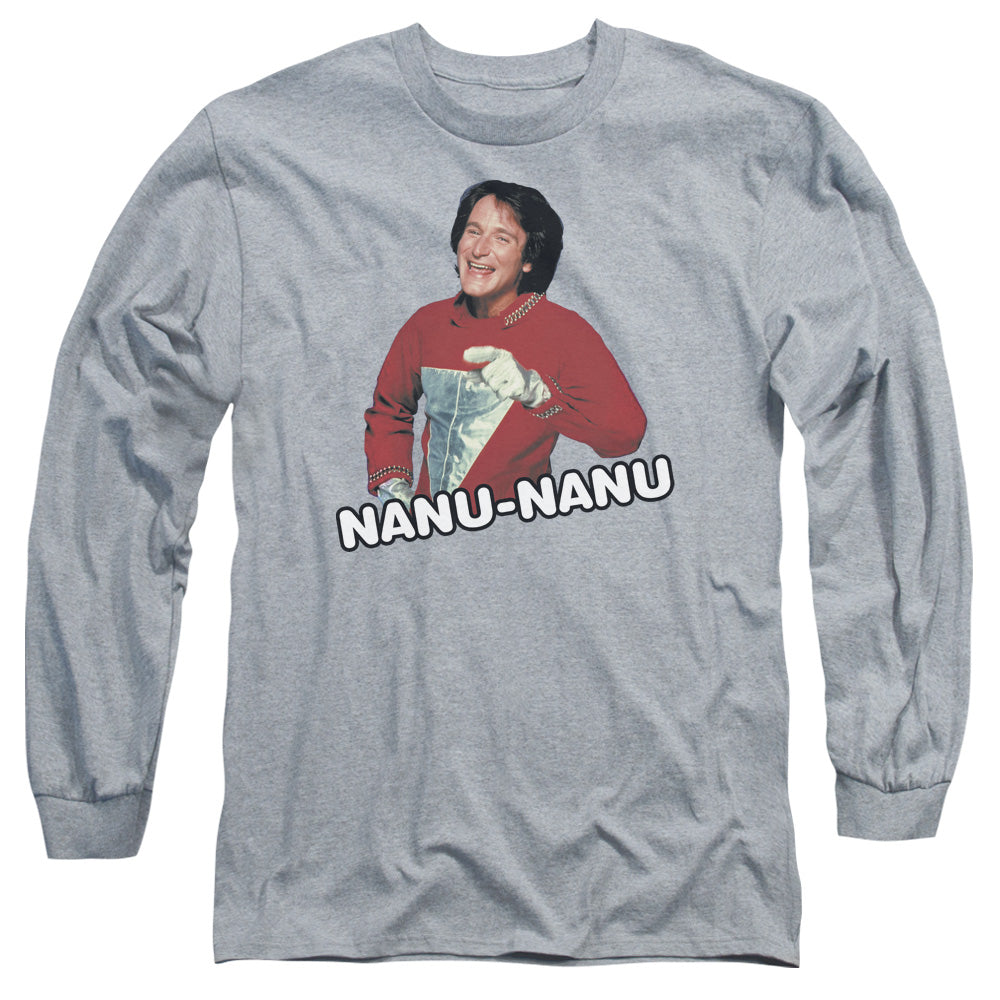 MORK & MINDY/CATCHPHRASE -  L/S ADULT 18/1  - ATHLETIC HEATHER