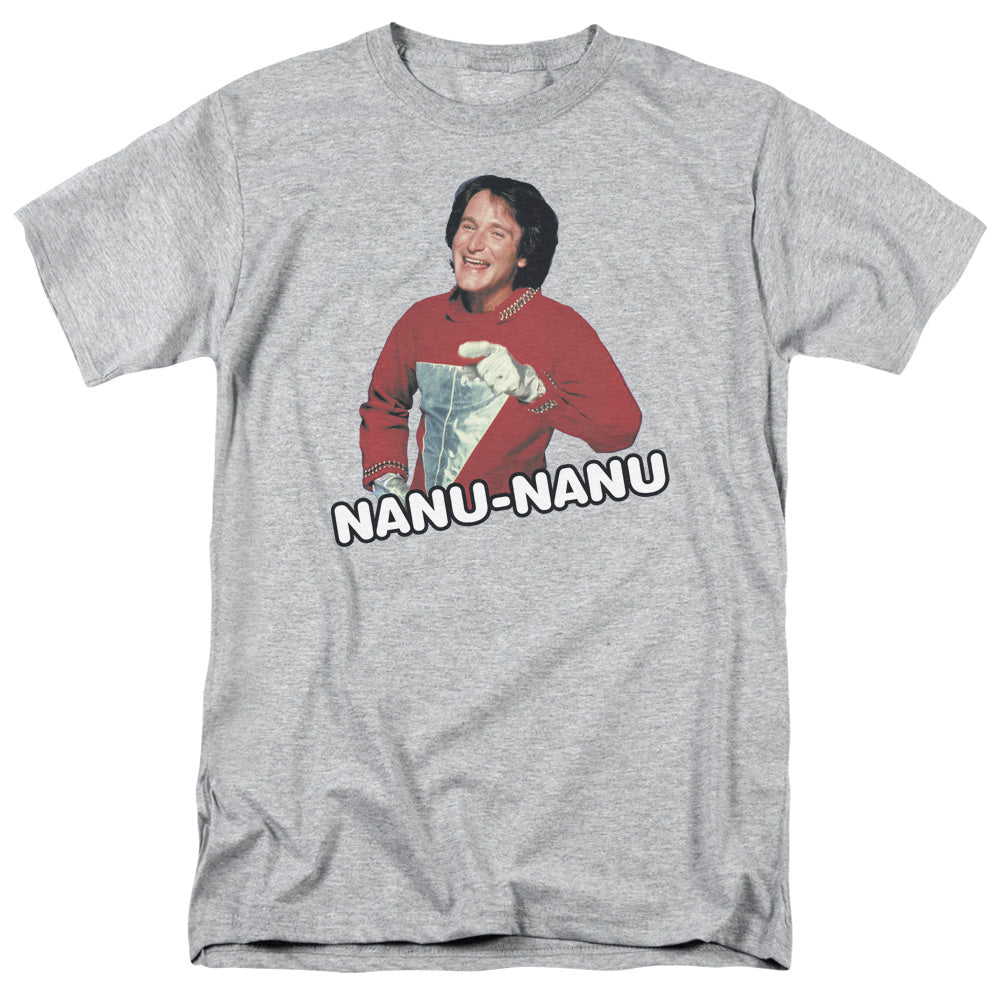 MORK & MINDY/CATCHPHRASE - S/S ADULT 18/1  -  ATHLETIC HEATHER