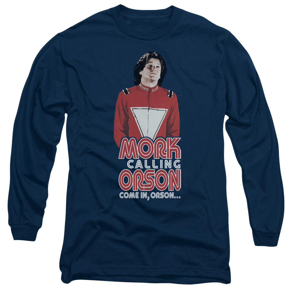 MORK & MINDY/COME IN ORSON -  L/S ADULT 18/1  - NAVY