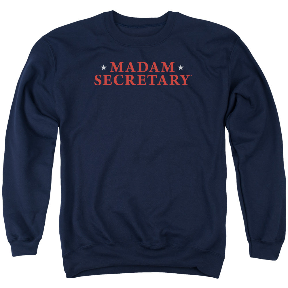 MADAM SECRETARY/LOGO - ADULT CREWNECK SWEATSHIRT - NAVY