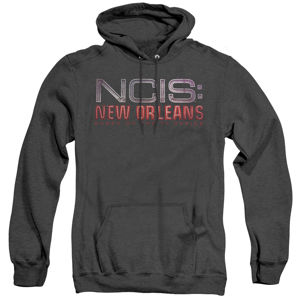 NCIS:NEW ORLEANS/NEON SIGN - ADULT HEATHER HOODIE - BLACK
