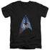 STAR TREK/GALACTIC SHIELD - S/S ADULT V-NECK 30/1 - BLACK