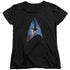 STAR TREK/GALACTIC SHIELD - S/S WOMENS TEE - BLACK