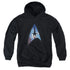STAR TREK/GALACTIC SHIELD - YOUTH PULLOVER HOODIE - BLACK